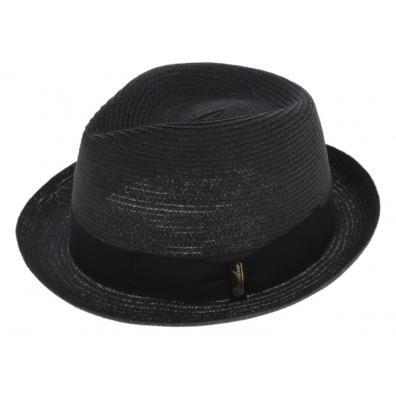 PorkPie Stidda Hemp Hat Black - Borsalino