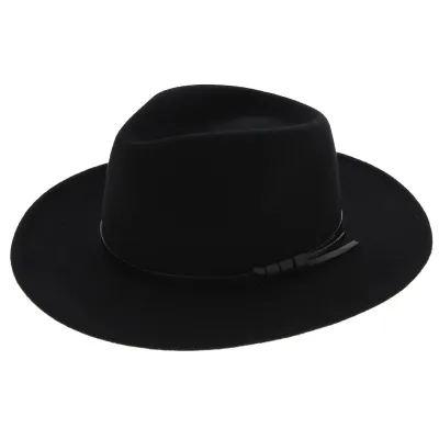 Chapeau Traveller Toledo Feutre Laine Imperméable Noir - Traclet