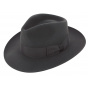 Wide-brimmed rabbit felt hat