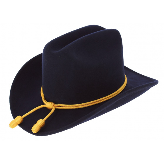 Navy Wool Felt Union Officer Hat - Traclet