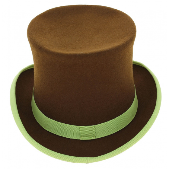 Chapeau Haut de Forme Hatta Feutre Laine Marron - Traclet