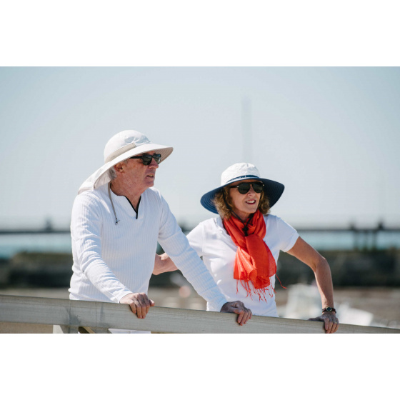 Beige High Protection Neck Cover Hat - Soway