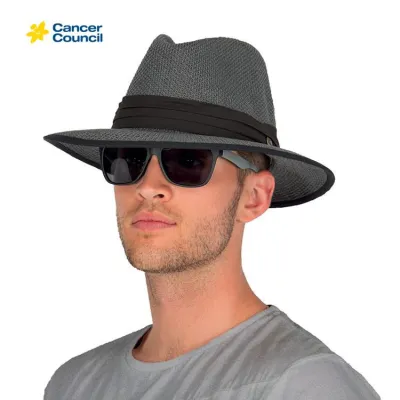 Chapeau Traveller Mandalay Gris & Noir - Rigon Headwear Reference : 5378 | Chapellerie Traclet