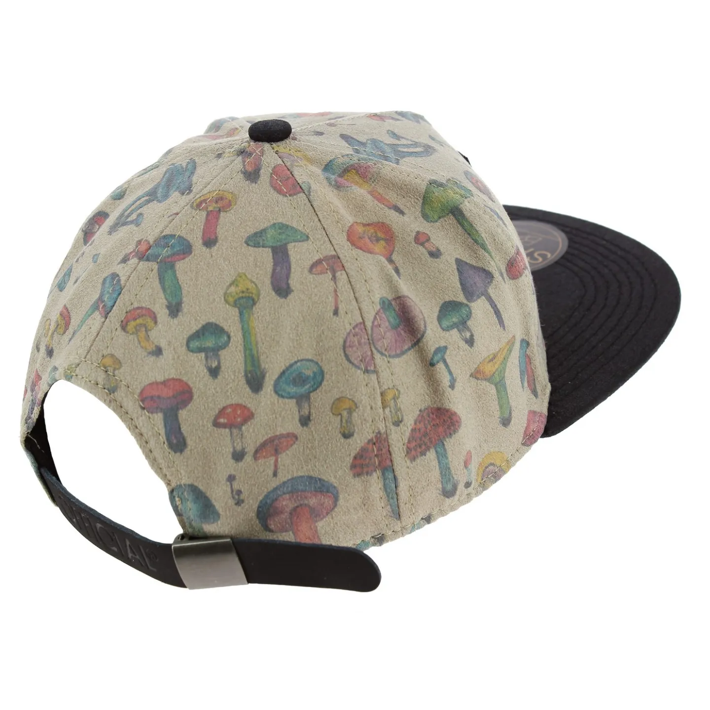 Mushroom Illustrated Strapback Cap Beige - Official Reference: 1844 | Chapellerie Traclet