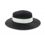 Somers Black Straw Ceremonial Hat - Traclet