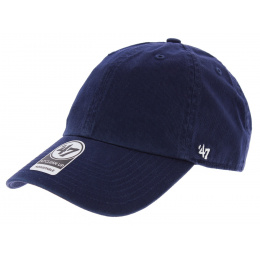 Navy Cotton Blank Strapback Baseball Cap - 47 Brand