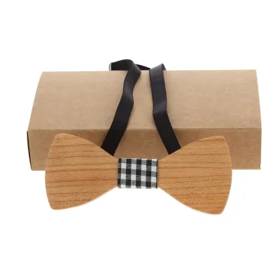 Santorin Cherry Wood Bow Tie - Traclet Reference: 6755 | Traclet Hat Shop
