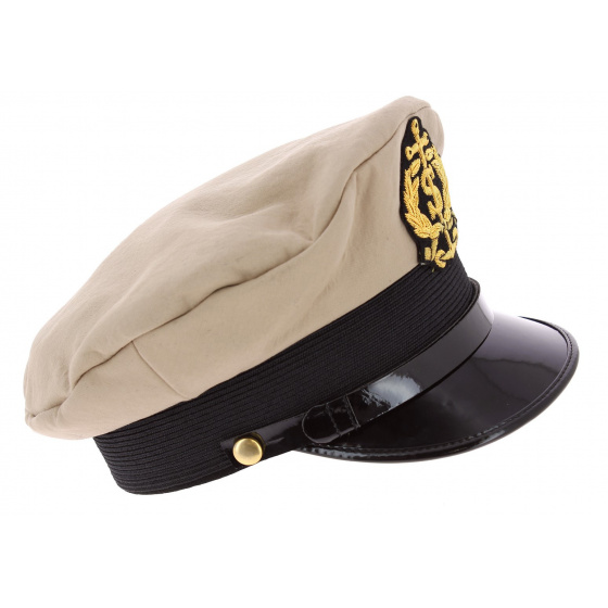 Captain Sydney Cotton Sailor Cap Beige - Traclet