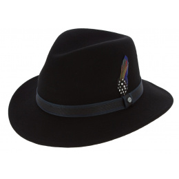 Black Wool Felt Traveller Stone Hat - Stetson