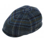 Bucks Flat Cap Sheep Wool Blue - Stetson