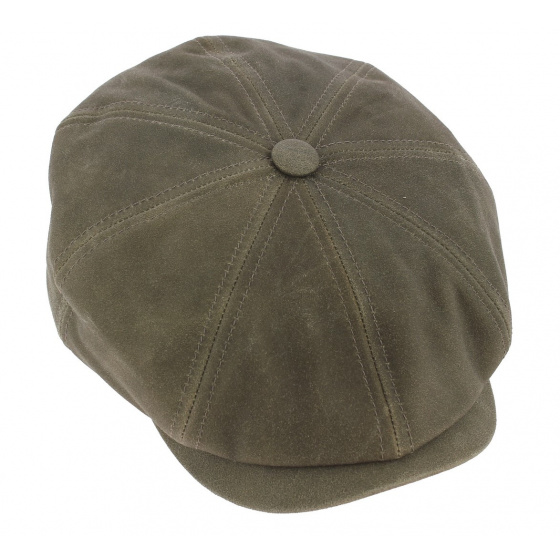 Hatteras Larson Snake Lambskin Leather Cap - Stetson