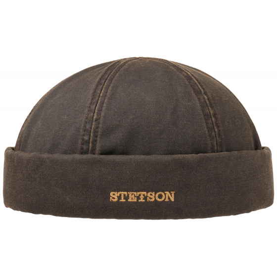 Quimper Docker Beanie Brown Cotton - Stetson