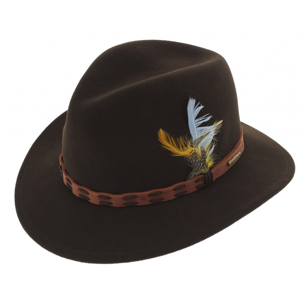 the brown felt hat