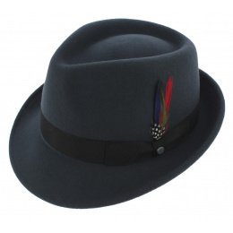 Stetson - Oyarasa Trilby Hat Anthracite Wool Felt