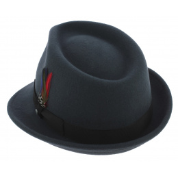 Chapeau Trilby Oyarasa Feutre Laine Bleu / Gris - Stetson