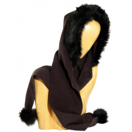 Norell brown fleece hood