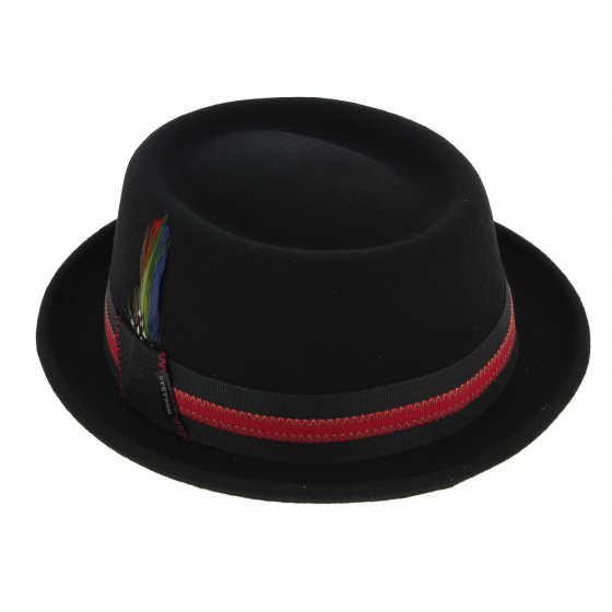 Chapeau PorkPie Pearl Feutre Laine Noir - Stetson Chapeau PorkPie Pearl Feutre Laine Noir - Stetson