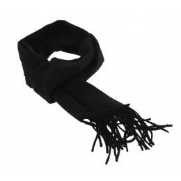 Écharpe Laine Mérinos Noir - Traclet