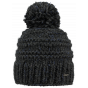 Black Jasmin Beanie with Pompom - Bats