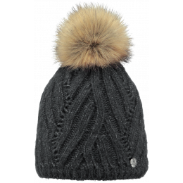 Serenity Grey Pom Pom Beanie - Barts
