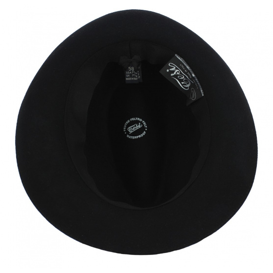 Chapeau Fédora Vanzina Winston Feutre Poils Noir