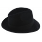 Winston Vanzina Black Fur Felt Fedora Hat