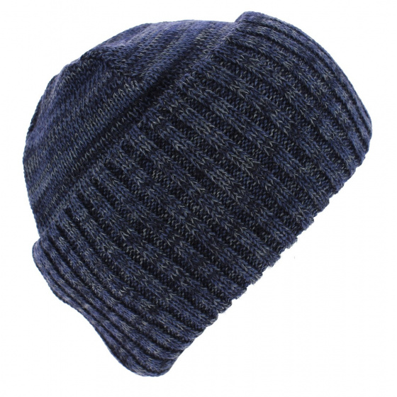 Wisconsin Wool Beanie with Cuff Blue - Stetson