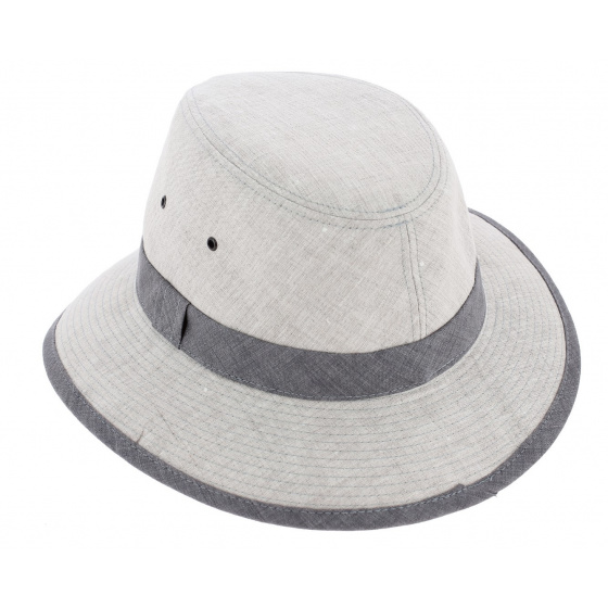 Manyara Safari Hat Gray Linen - Crambes