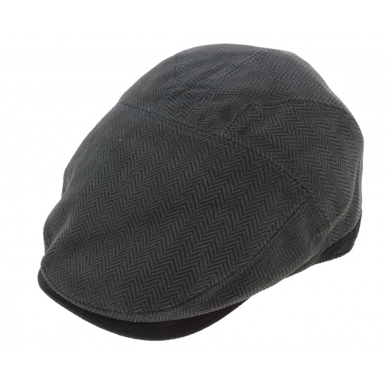 Brookvale Flat Leather Cap Anthracite - Aussie Apparel