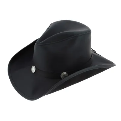 Chapeau Western Cyclone Cuir Noir - Head'n Home Reference : 7007 | Chapellerie Traclet