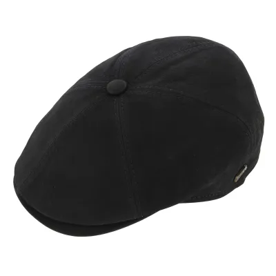 Casquette Hatteras Minco Cuir Noire- Hatland Reference : 3341 | Chapellerie Traclet
