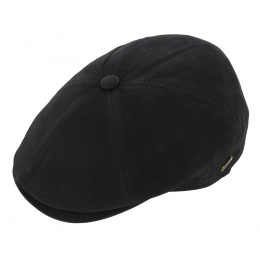 Hatteras Minco Black Leather Cap - Hatland
