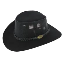 Black Traveler Hat - Suede Breezer Explorer Reference: 1784 | Traclet Hatters