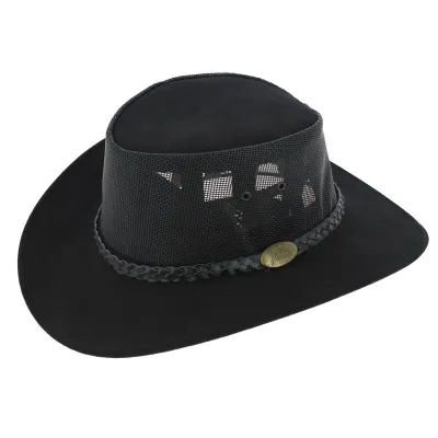Chapeau traveller noir  - Suede Breezer Explorer Reference : 1784 | Chapellerie Traclet