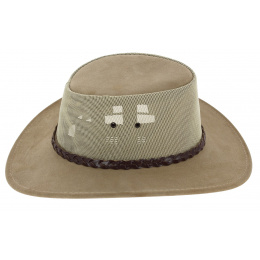 Chapeau Traveller Suede Breezer Explorer Beige - Jacaru