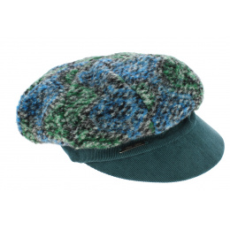 Green heathered Elorine newsboy cap