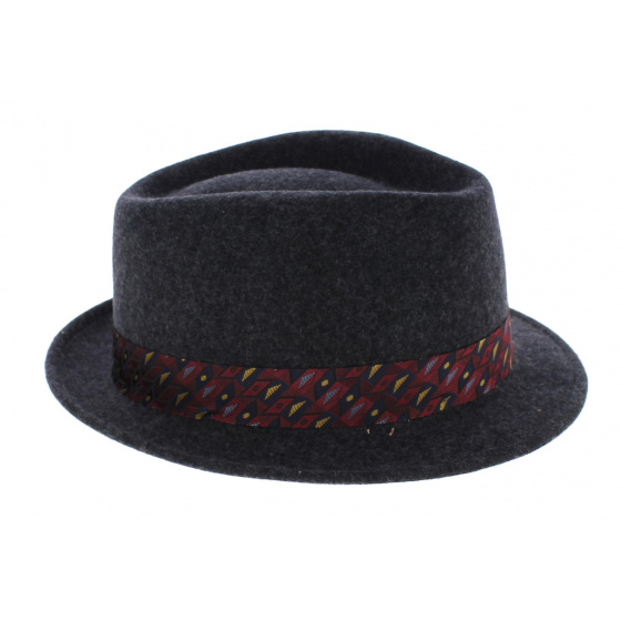 Anthracite felt trilby hat Anthracite felt trilby hat