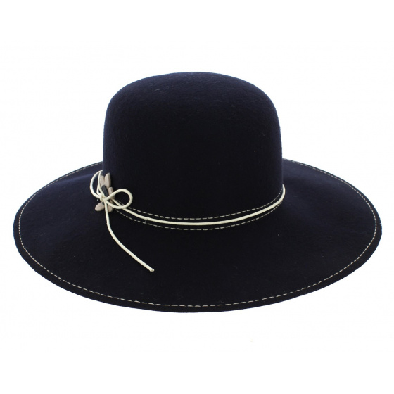 Capeline feutre - Magdalena Navy  Capeline feutre - Magdalena Navy
