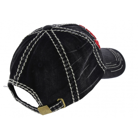 Casquette Americaine Cotton Noir - Kbthos
