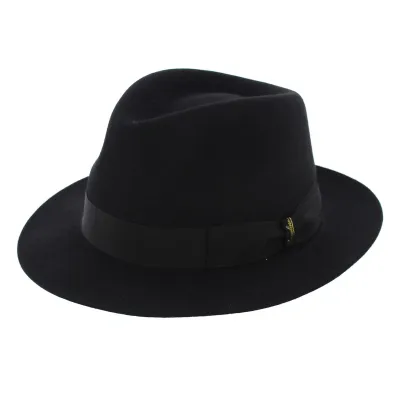 Black fur felt hat Borsalino Reference: 306 | Traclet Hat Shop