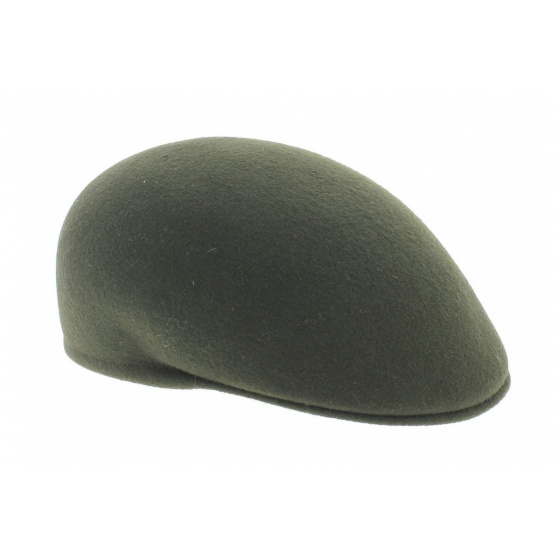 Casquette Bombée Laine Rigide Loden Kaki - Traclet