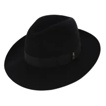 Black Fur Felt Umberto Hat - Borsalino Reference: 5850 | Traclet Hat Shop