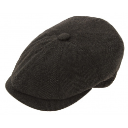 Brown Herringbone Galaxy Cap
