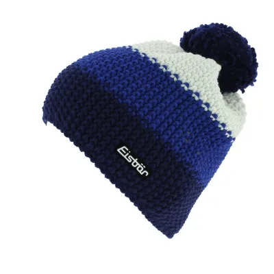 Star Pompom Wool Beanie Blue & White - Eisbär Reference: 5880 | Traclet Hat Shop