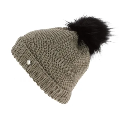 Loretta Wool Pompom Beanie Beige - Eisbär Reference: 4919 | Traclet Hat Shop