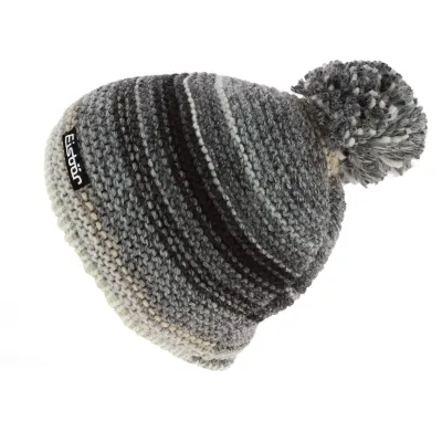 Gray Wool Pom Pom Beanie Kunita - Eisbär Reference: 7221 | Chapellerie Traclet