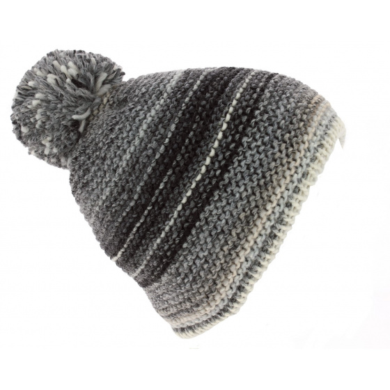 Bonnet Pompon Kunita Laine Gris - Eisbär Bonnet Pompon Kunita Laine Gris - Eisbär