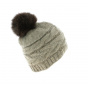 Foxy Taupe Fur Pompon- Traclet