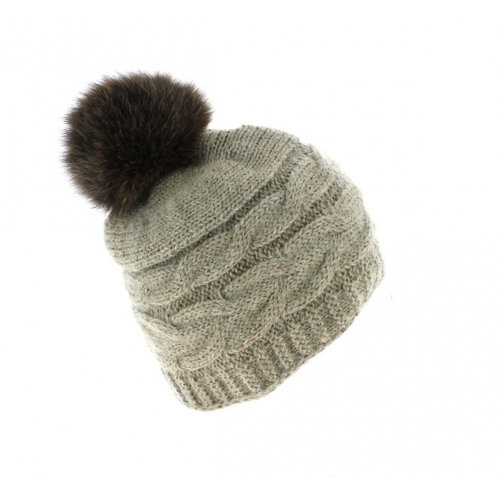Foxy Taupe Fur Pompon- Traclet