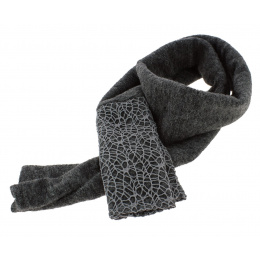 Kohali Wool & Polyester Anthracite Scarf - Mtm